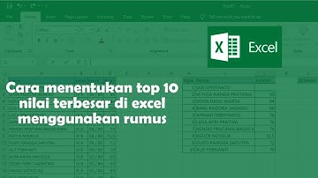 cara menentukan top 10 nilai terbesar di excel menggunakan rumus excel