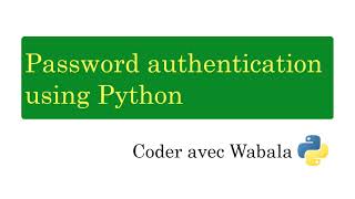 Password authentication #python #coding #programming #learnpython #pythoncode