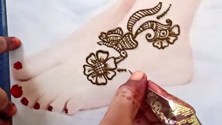 most beautiful feet mehndi design for beginners / simple leg mehndi design।। sl mehndi art