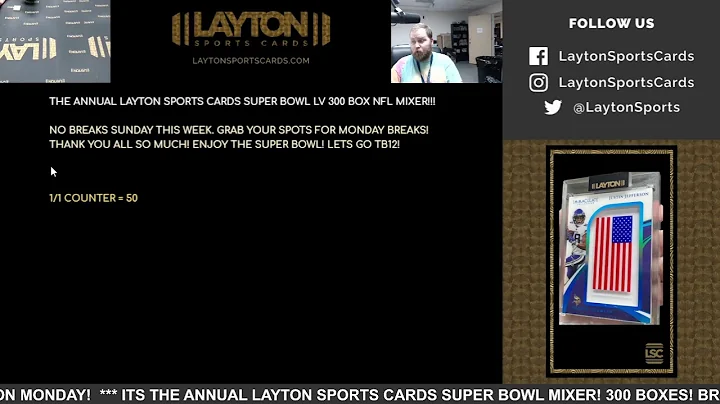 THE ANNUAL LAYTON SPORTS CARDS SUPER BOWL MIXER! #...