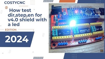 Verifying Enable Step Direction on Arduino CNC Shield v4.0 with an LED [costycnc]