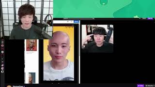 Sykkuno can't stop laughing after seeing himself BALD.