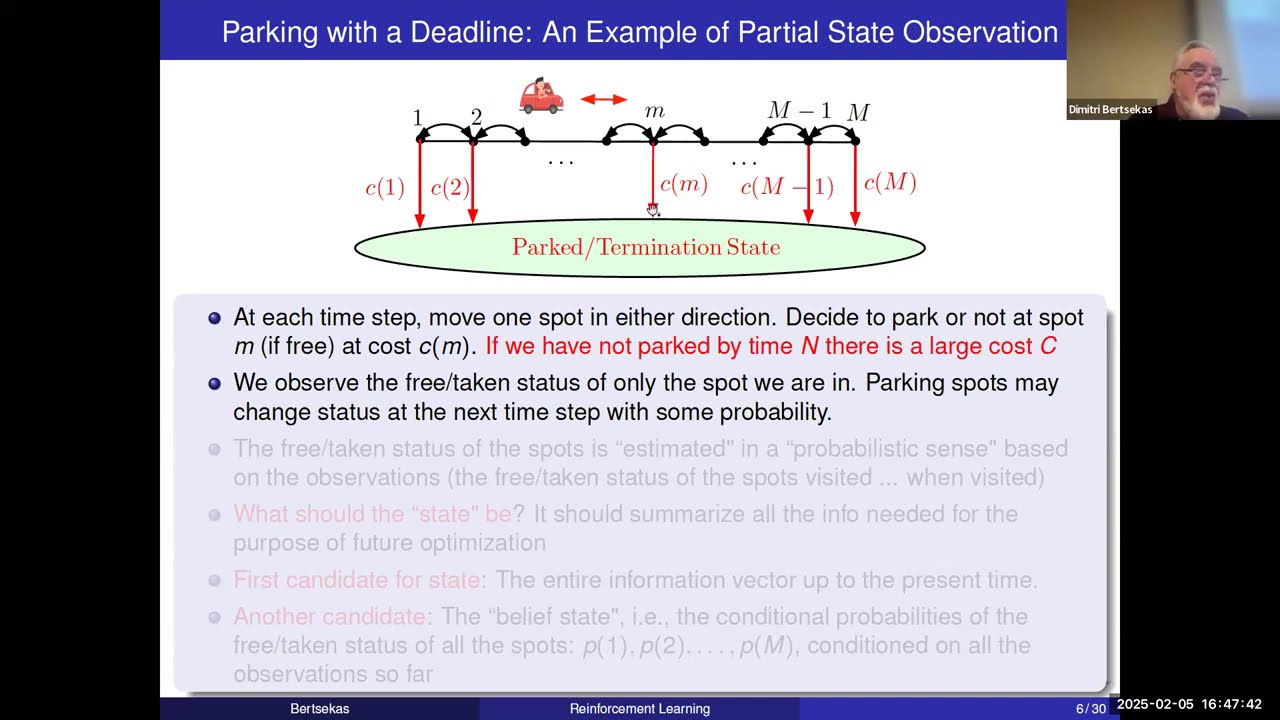 Lecture 4, 2025, POMDP, Systems with Changing Parameters, Adaptive Control, Model Predictive Control