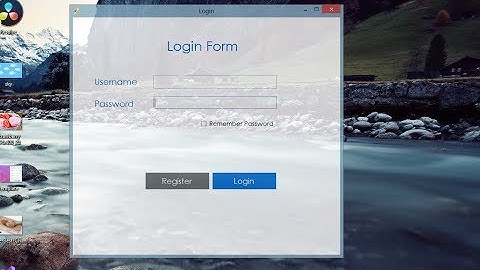 C# - Transparent Login Form Flat Design