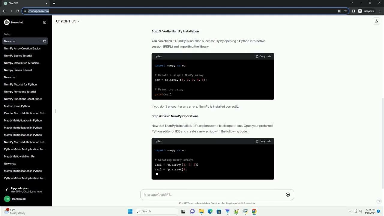 Numpy version compatible with python 3 7 youtube