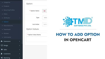 How To Add  Product Option in Opencart TMD