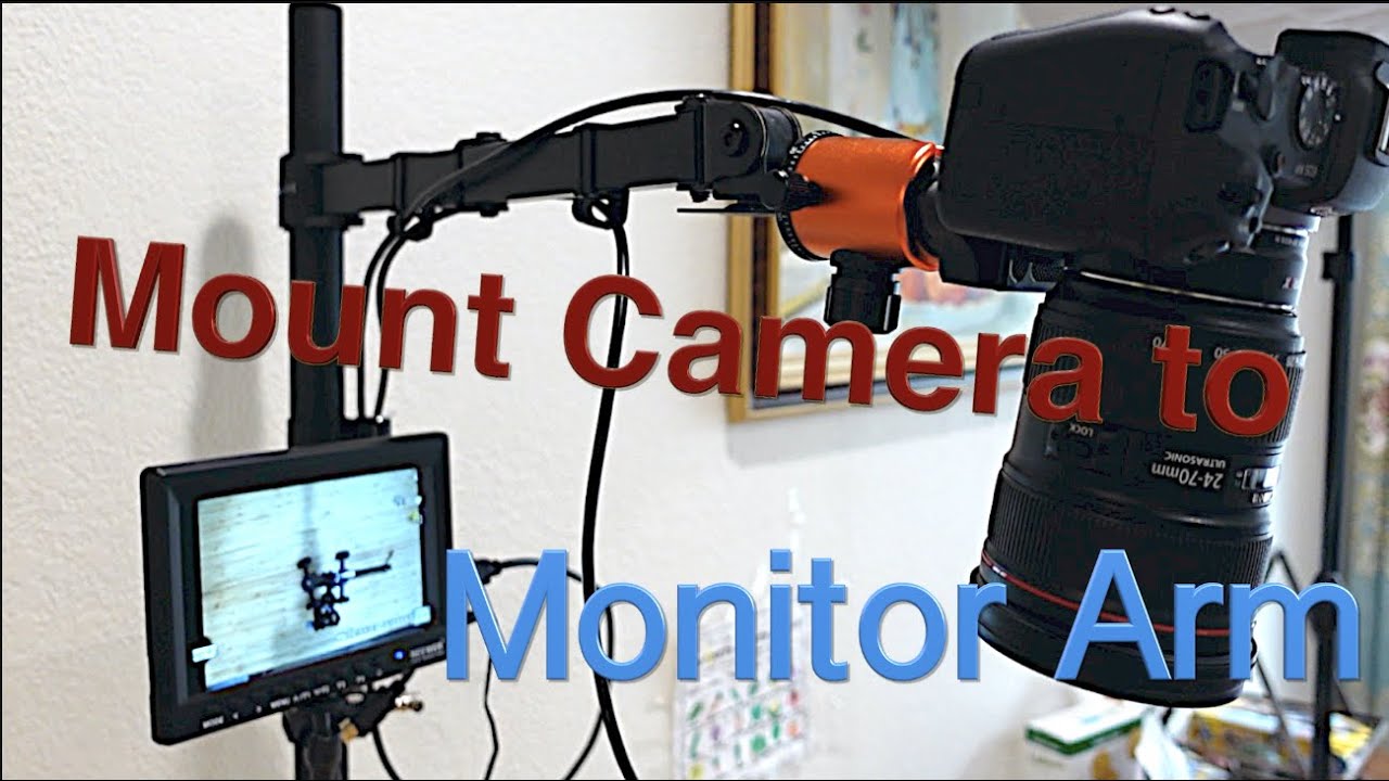 Mount Camera to Monitor Arm Overhead Cooking Video Setup using