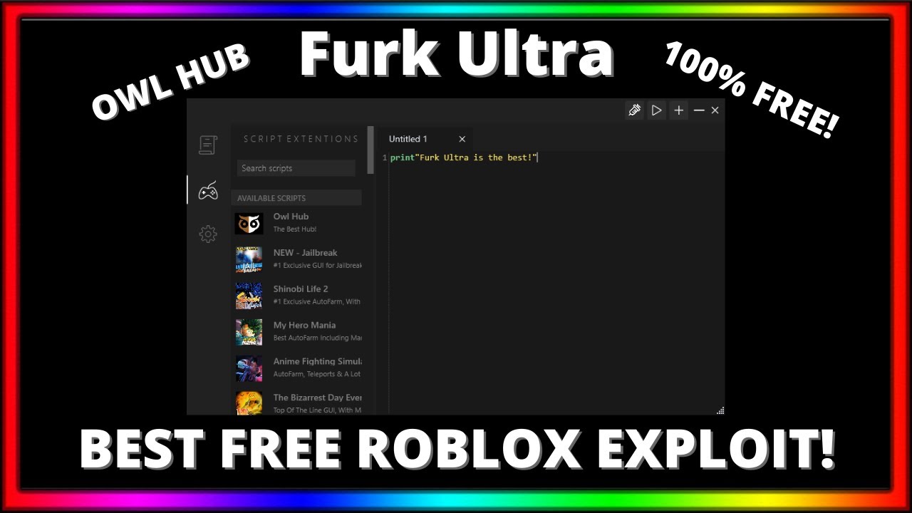 Furk Ultra Insane New Free Exploit Owl Hub Support Level 7 Best Roblox Hack Script Executor Youtube - full download exploiting polyguns protosmasher v2 on roblox