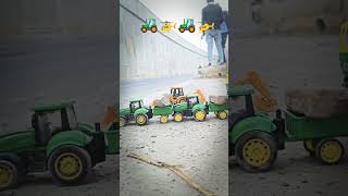 Mini Remote Control RC Small Tractor jcb Power Machine Loading Unboxing and Tracking Toy Video 🚜🚁🚜🚁