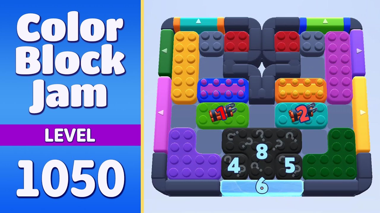 ブラックのクロスとパームルートアゲート Color Block Jam Level 1049 Walkthrough (1050 & 1051) | HARD LEVELS