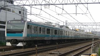 JRE233系ウラ101編成「京浜東北線2020ラッピング電車」 大森－蒲田にて