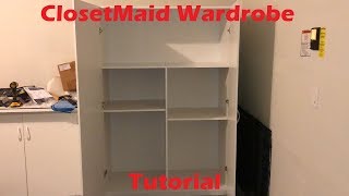 Learn how to build this ClosetMaid wardrobe cabinet for your room (or in my case, the garage). Model 12336. Dimensions of this 