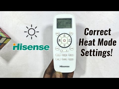 How to Set Hisense Air Conditioner Remote Control for Heating - Turn On Heat Mode