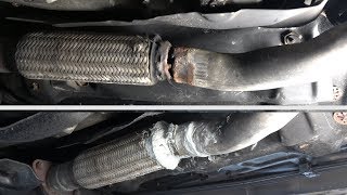 Broken exhaust pipe repair (easy repair WITHOUT DISMANTLING) by TutoBuild Eng 2,690,605 views 6 years ago 4 minutes, 31 seconds