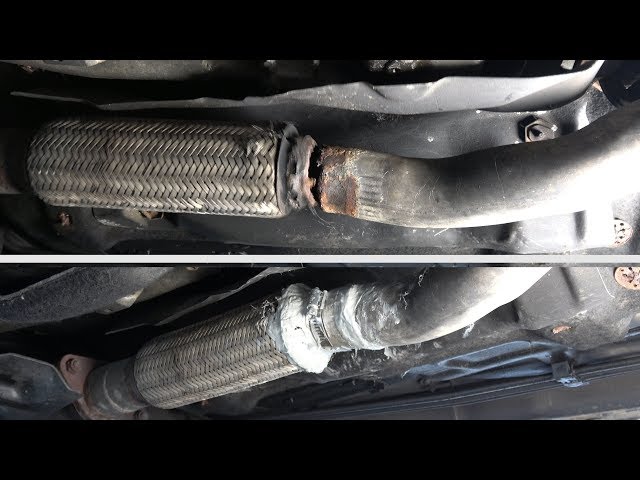 Broken exhaust pipe repair (easy repair WITHOUT DISMANTLING) class=
