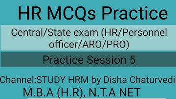 HR Practice session 5|Hr mock test|HR MCQS|UPRVUNL syllabus preparation in hr for ARO