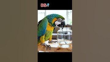 (Buồn Cười Vãi😂) Chú Vẹt Thông Minh Uống Nước #đstv #funny #đờisốngthúvị #parrot