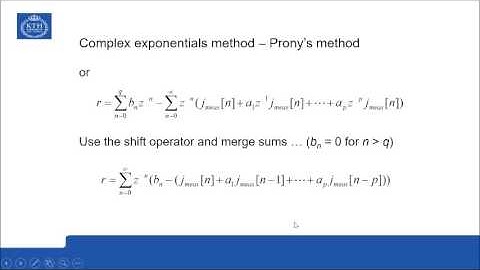 Presentation 23: Mode parameter estimation - Prony