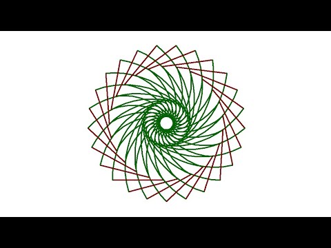 Simple Python Turtle Graphic and Code E Spirograph 10 - YouTube