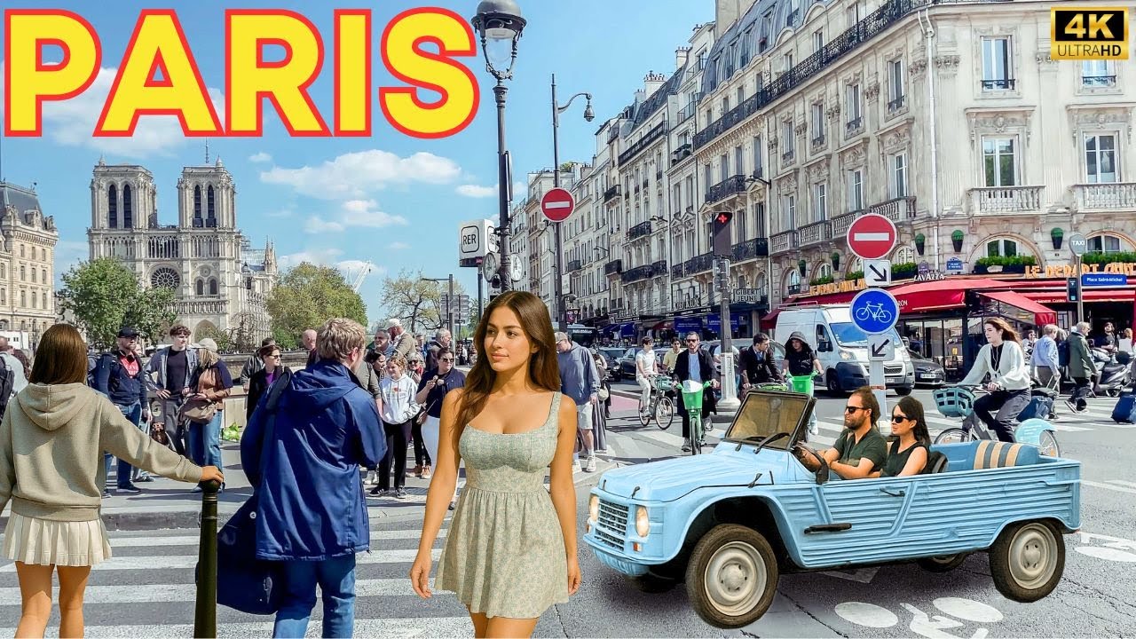 Paris, France 🇫🇷 -  4K PARIS 23 April 2025 💈 Saint Michel, Saint Germain des Prés & More Paris Walk