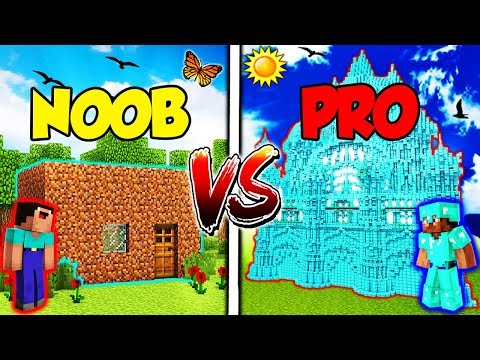 Minecraft - NOOB vs. PRO - DIAMOND HOUSE vs DIRT HOUSE