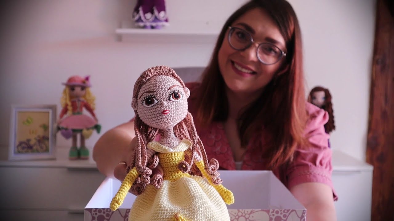 Croșetăm păpușa Belle,prezentare+materiale necesare