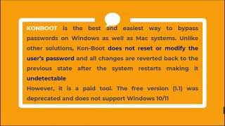 Bypassing Windows Passwords with Konboot #4