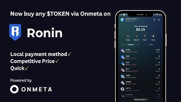 Now buy any $token on Ronin Wallet via Onmeta
