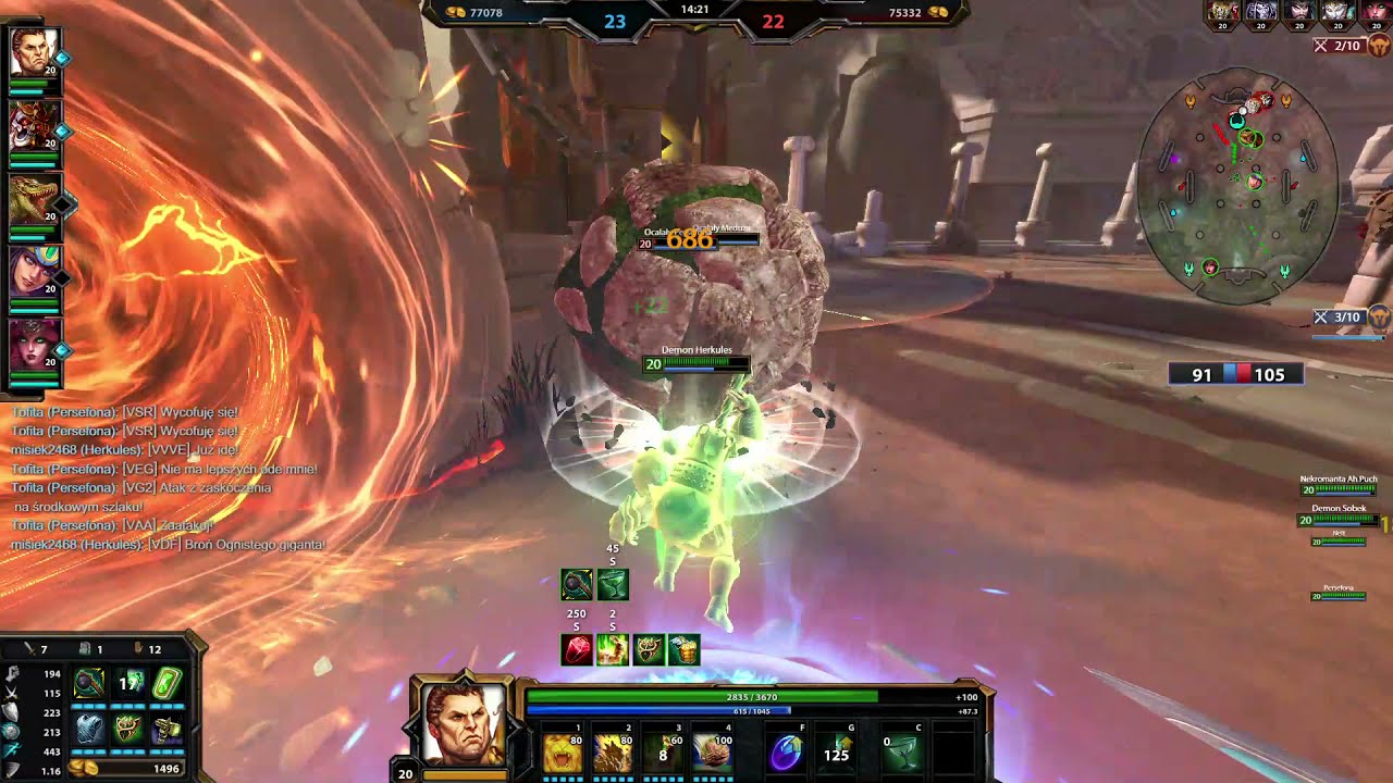 Smite Hercules Rock Hard Tripple Kill with ultimate xD
