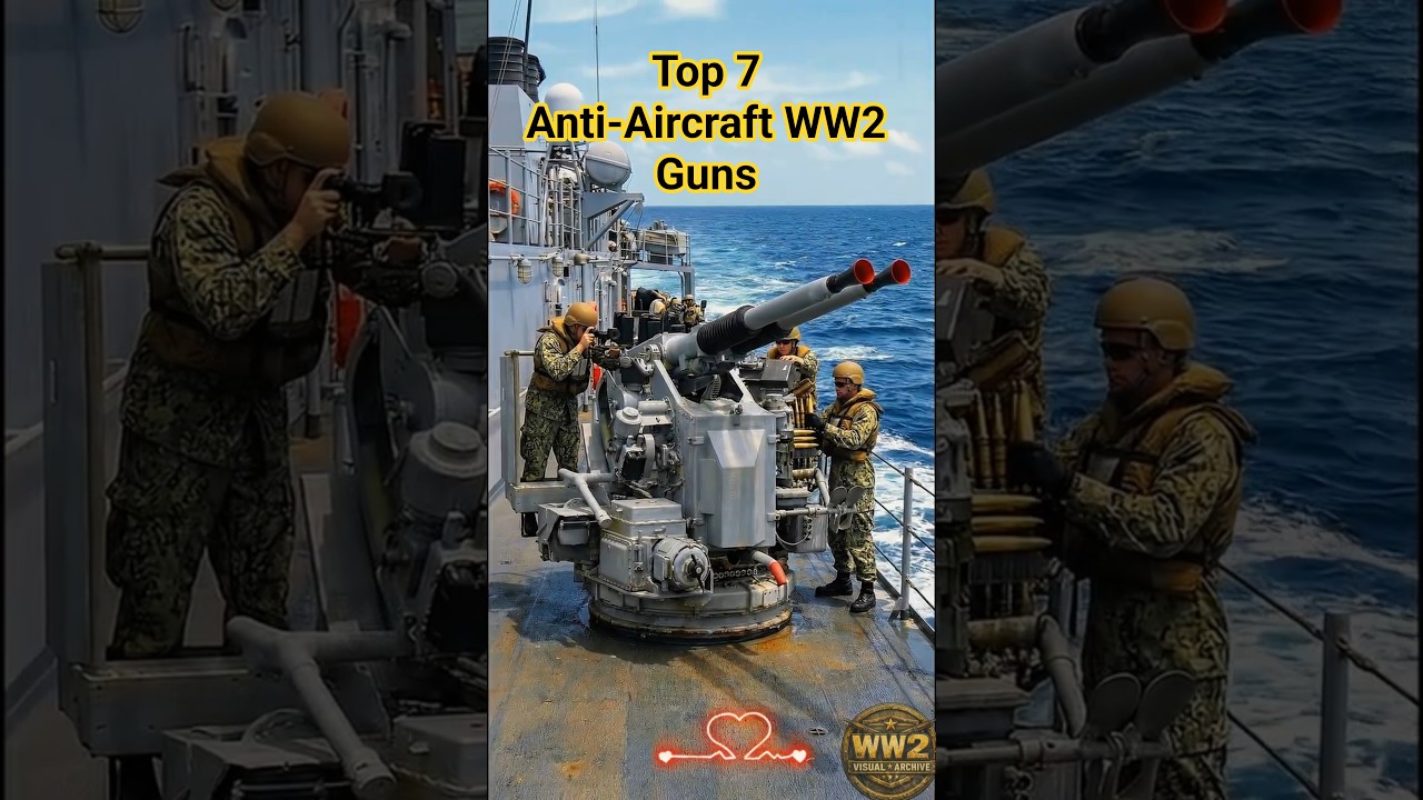 Top 7 WW2 Anti-AirCraft Guns in Color 4k