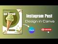 how to design Instagram post on Canva|| Ice cream poster tutorial||