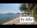 Marmaris Marina to Icmeler Harbour,  bike ride along the sea front promenade. Scenic route in 4K
