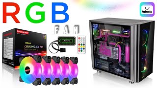 Комплект корпусных вентиляторов с RGB-подсветкой от бренда Coolmoon