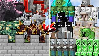 EVERY MOB ARMY vs CASTLE OF BOSSES | Minecraft Mob Battle screenshot 4