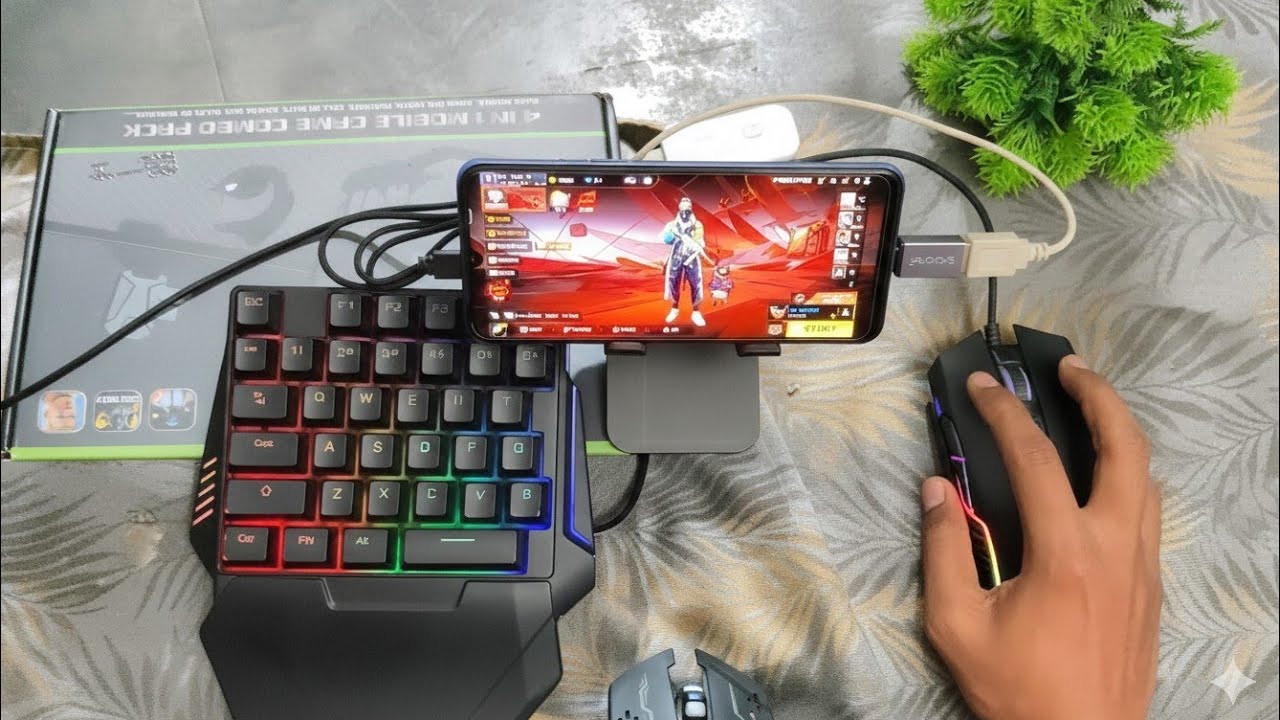 🤩 Best Keyboard & Mouse FF Mobile gaming setup 📲🖱️⌨️| whitegaming45 |