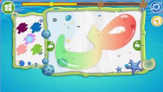 learn to write hijaiyah letters, learn to color hijaiyah letters, Izza Muslim