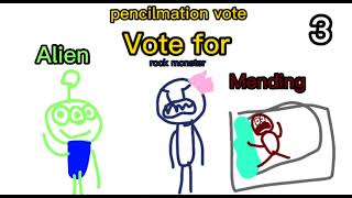 Zedmation Pencilmation Vote Vote For 3 Character Vote Now