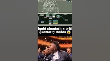 liquid simulation with blender geometry nodes 😱. #animation #3d