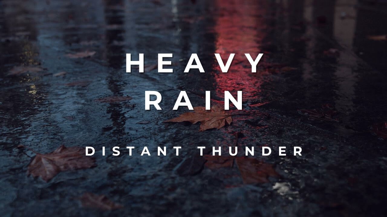 Heavy Rain and Thunder Ambience | Storm Sounds for Sleep and Relaxation (2 Hours+)