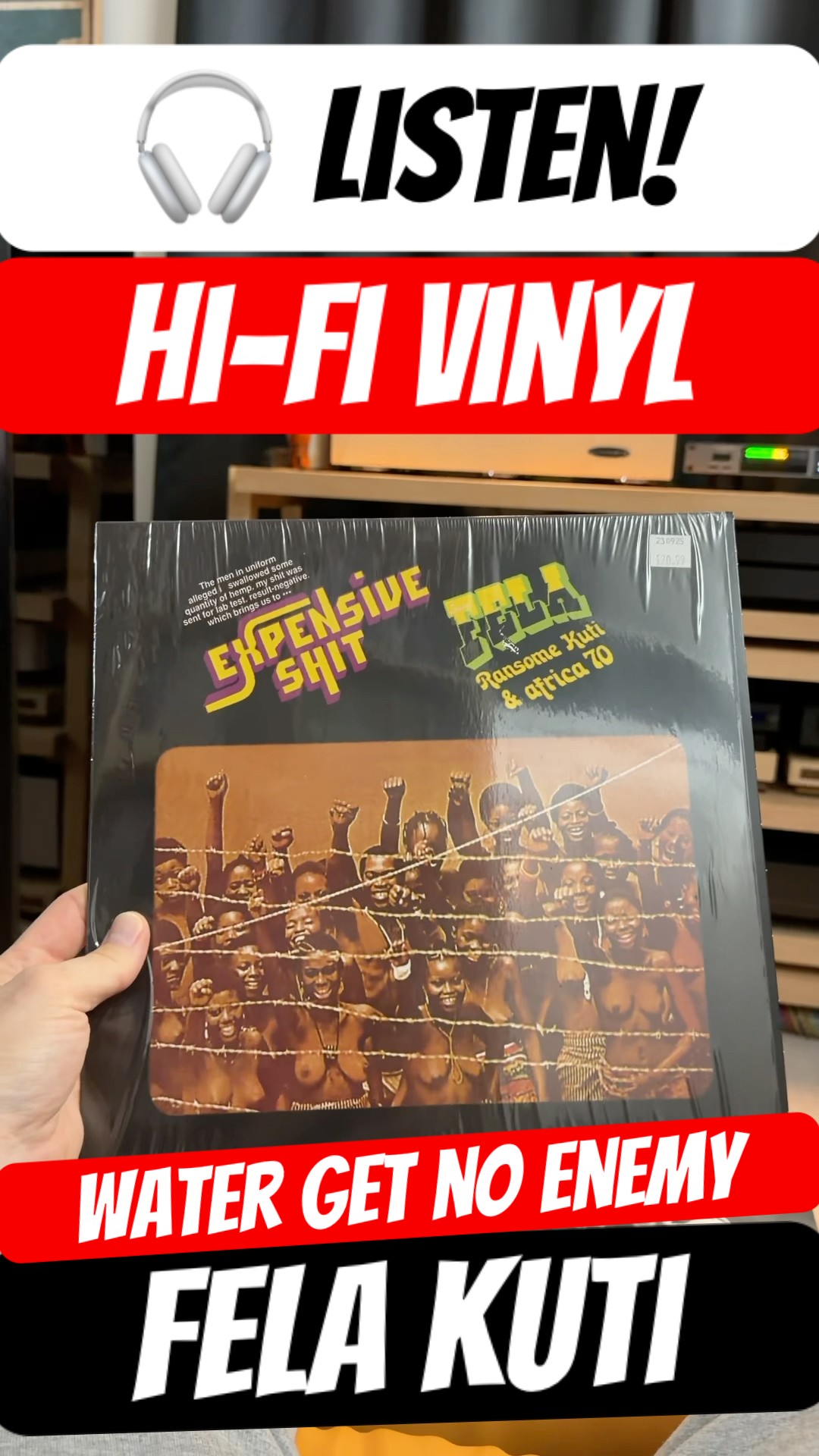 Fela: Water Get No Enemy on vinyl record 🎶 #vinylrecords