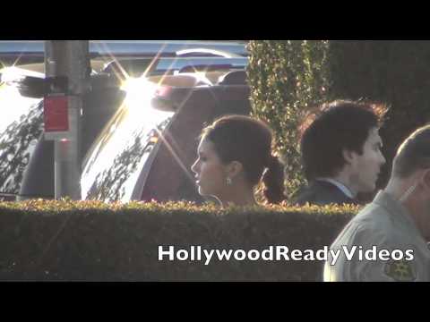 Nina Dobrev and Ian Somerhalder Arrive at Elton John Oscar Party 2012