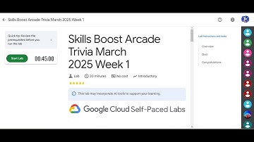 Skills Boost Arcade Trivia March 2025 Week 1 || Lab Solution || Qwiklabs Arcade 2025