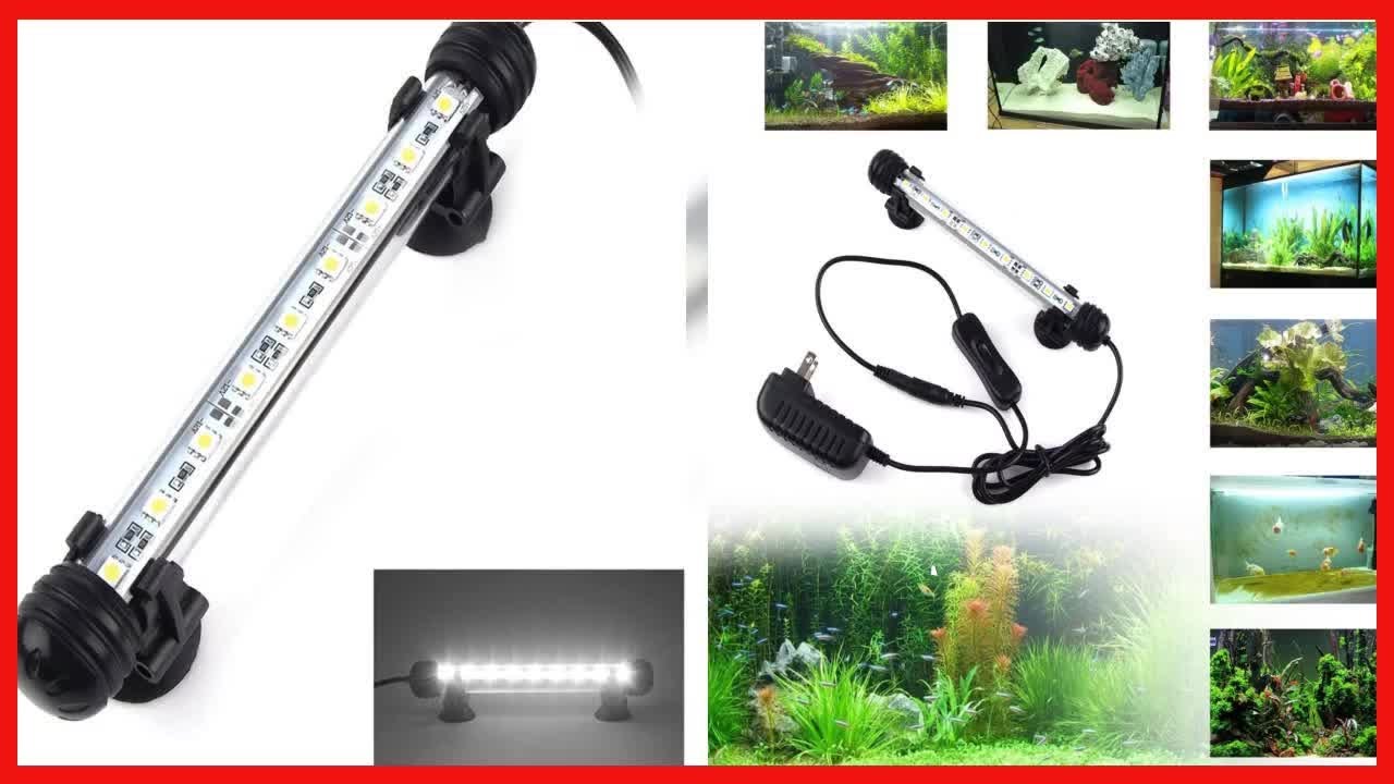 Bon produit -  Lumière LED pour aquarium, Smiful Fish Tank Light Submersible Underwater Crystal Glas