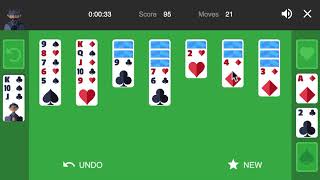 1:22 Google solitaire Hard (no undo)