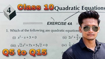 Quadratic Equations | Ex 4A Q5 to Q15 | Class 10 | RS Aggarwal | Chapter 4  CBSE | Rajmith