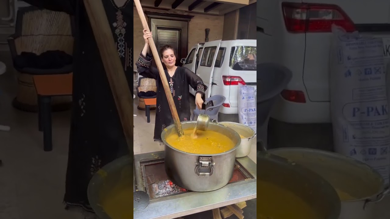 Actress Resham cooking Haleem 