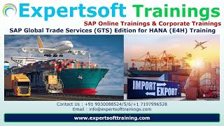 SAP GTS E4H Training | SAP GTS E4H Online Training