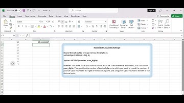 How to Round the Calculated Average result in Excel