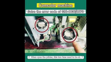 Solve error code S98-0036 S98-0076，RISO ComColor printer technol