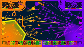 Hexagonal Core Destruction (with unstable cannons) - in Algodoo
